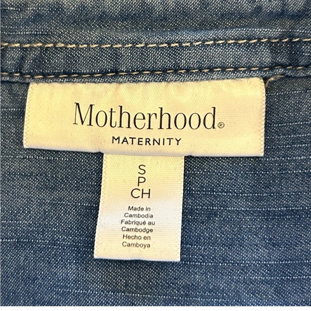 Motherhood denim long sleeve maternity top size S - Picture 3 of 6